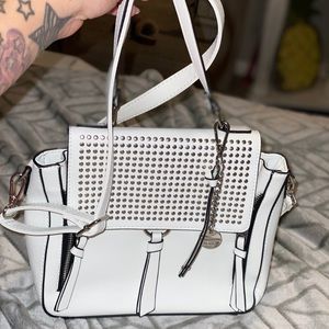 Beautiful white leather crossbody
